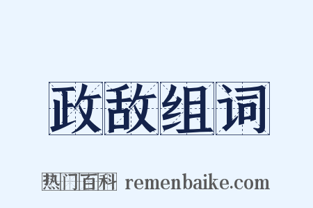 政敌组词是什么意思的图片